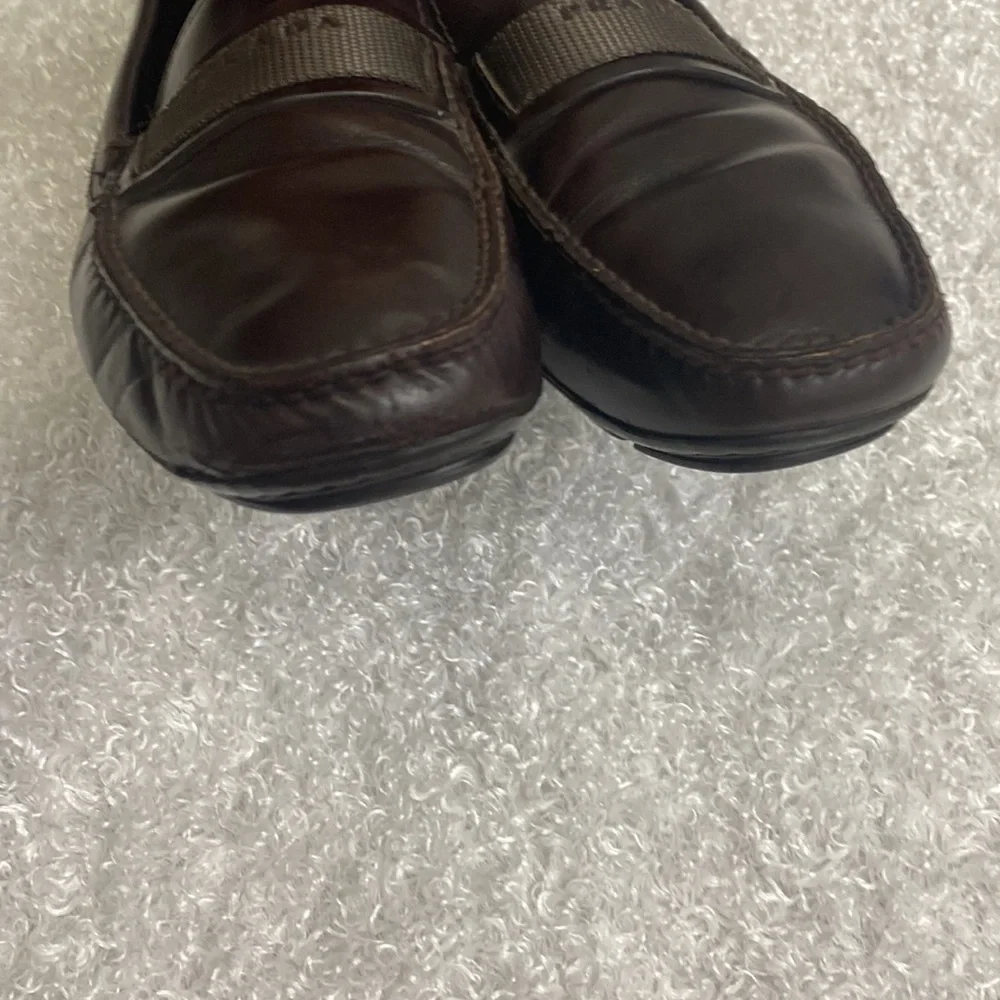 Prada Brown Leather Penny Loafers
